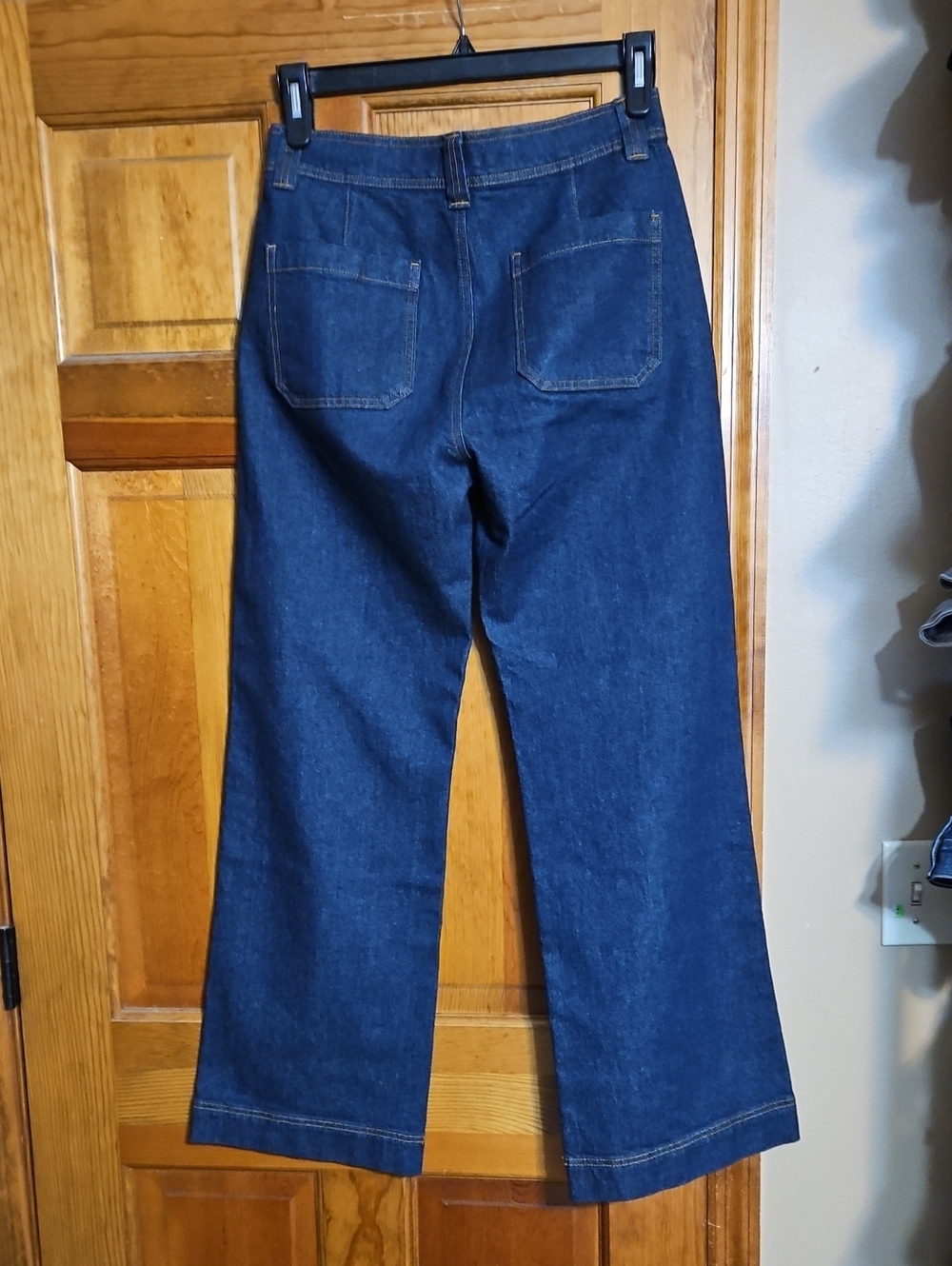 LOFT High-Rise Dark Blue Wide-Leg Trouser Jeans-NWOT - Picture 5 of 11